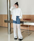 Splicing Mesh Denim